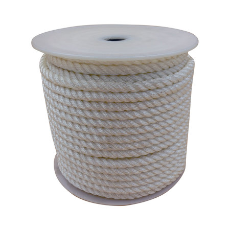 EXTREME MAX Extreme Max 3006.2225 BoatTector Twisted Nylon Rope - 1/2" x 600', White 3006.2225